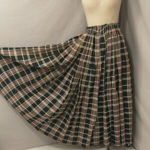 Handmade Plaid Circle Skirt Long Maxi Vintage or Antique Grt4 History Bounding
